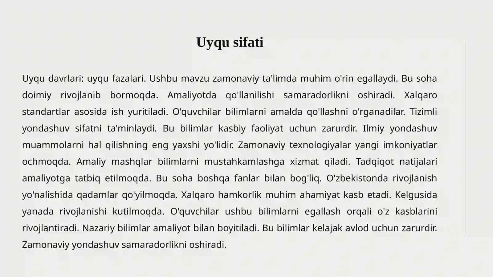 UYQUNING AHAMIYATI 4