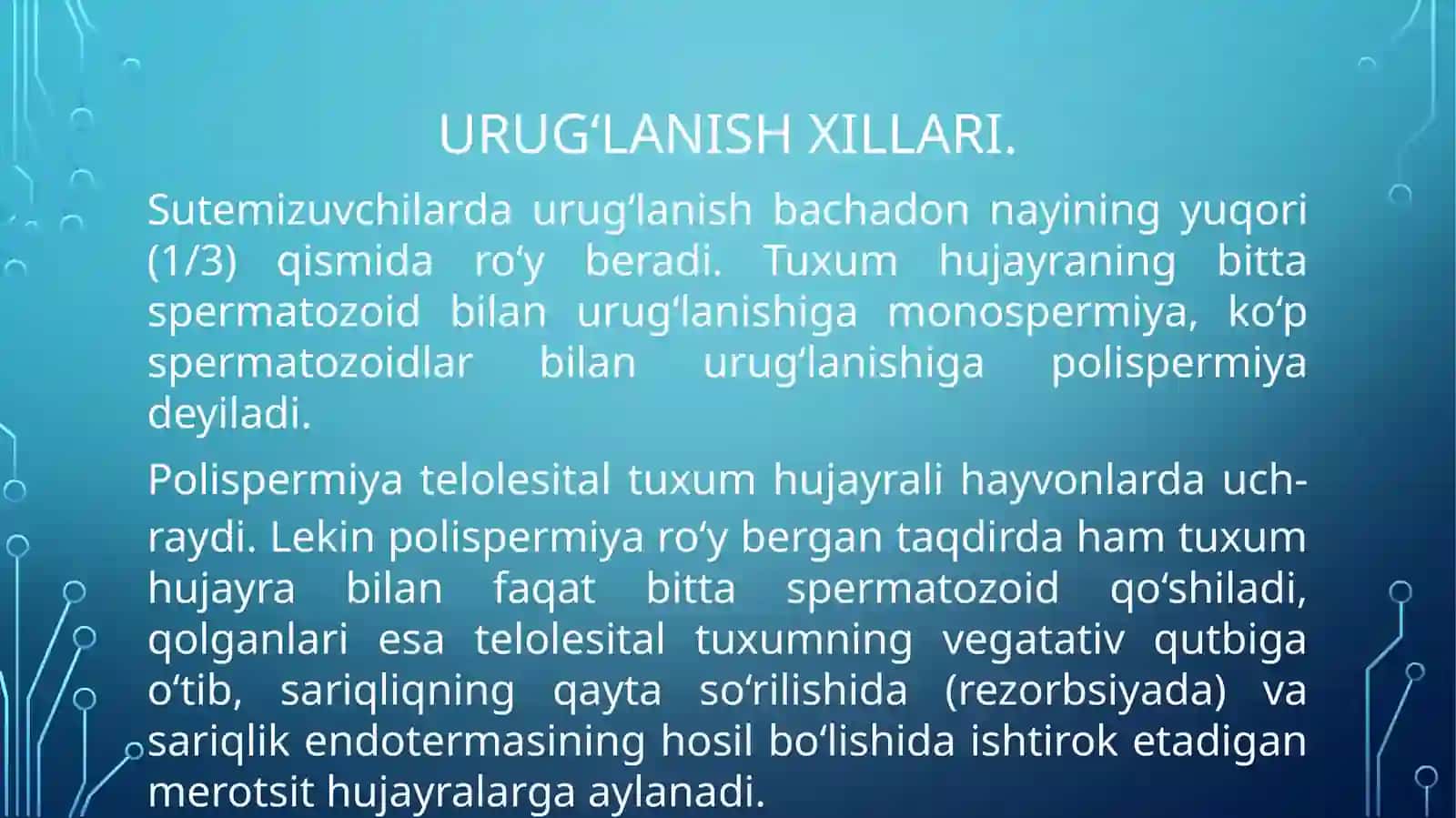 URUG‘LANISH VA MAYDALANISH 4