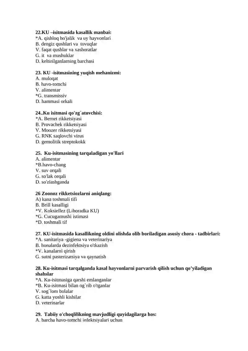 Toshmali tif va Brill kasalligining etiologiyasi, epidemiologiyasi, kasallikning tarqalishida turli klinik shakllarining ahamiyati, profilaktikasi maxsus profilaktikaning samaradorligi, epidemiyaga qarshi chora-tadbirlarni olib borish va o‘choqni epidemiologik tekshirish 4