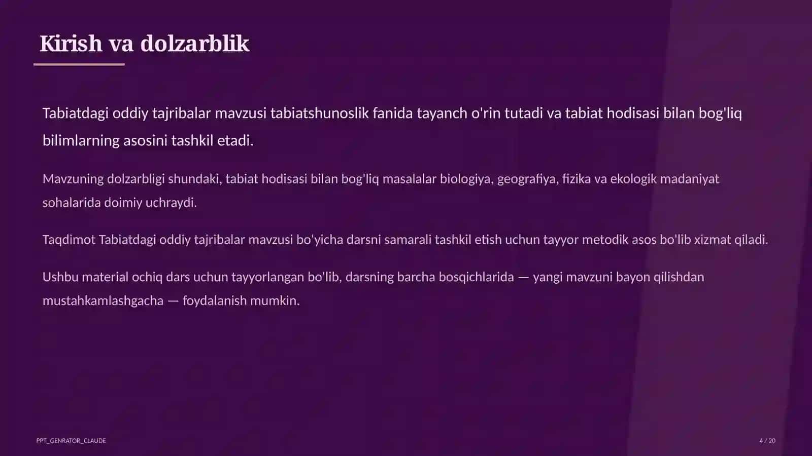 Tabiatdagi oddiy tajribalar (4-sinf) 4