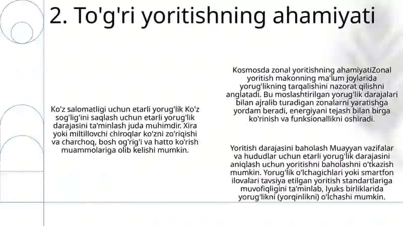 Xonalar Yoritilganligini Tekshirish 4