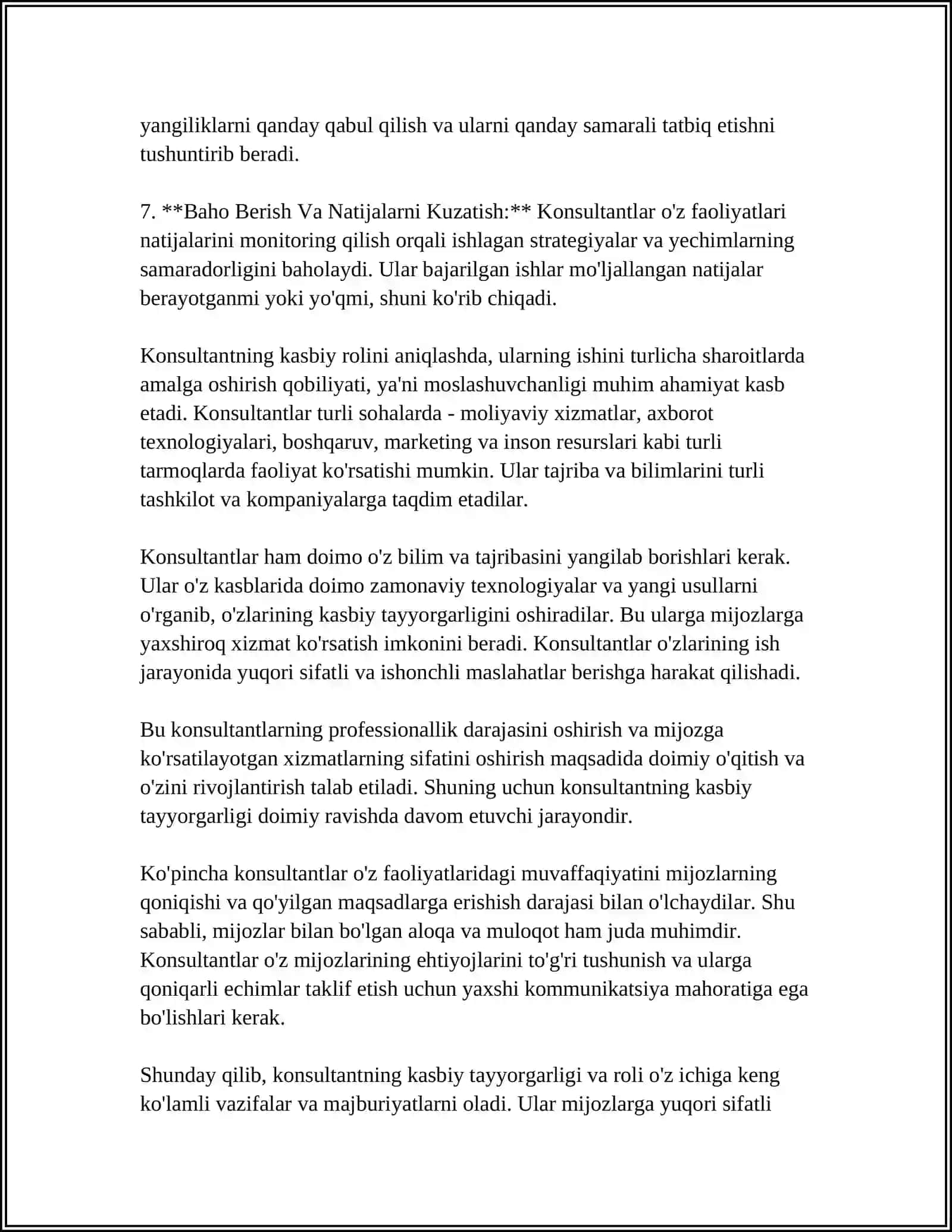 KONSULTANTNING KASBIY TAYYORGARLIGI MAVZUSIDA 4