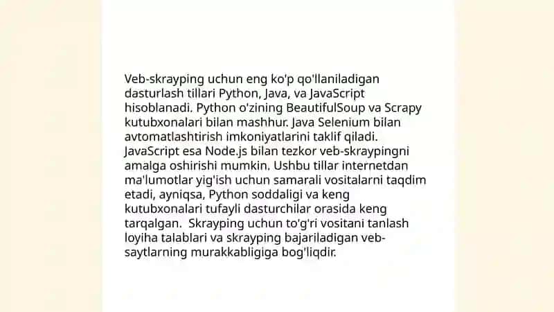 Veb-skrayping asoslari 4