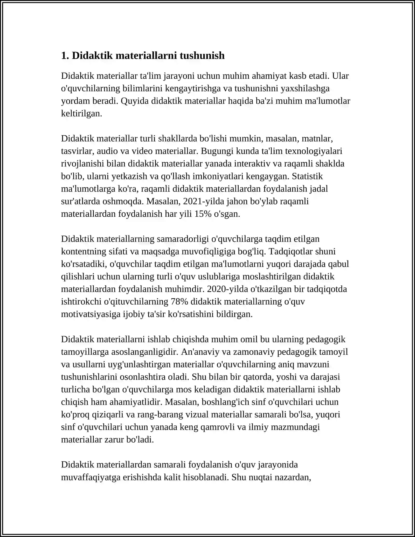 1-Sinf Matematika Darslarida Didaktik Vositalar va Ko'rgazmali Qurollardan Foydalanish Metodikasi 4