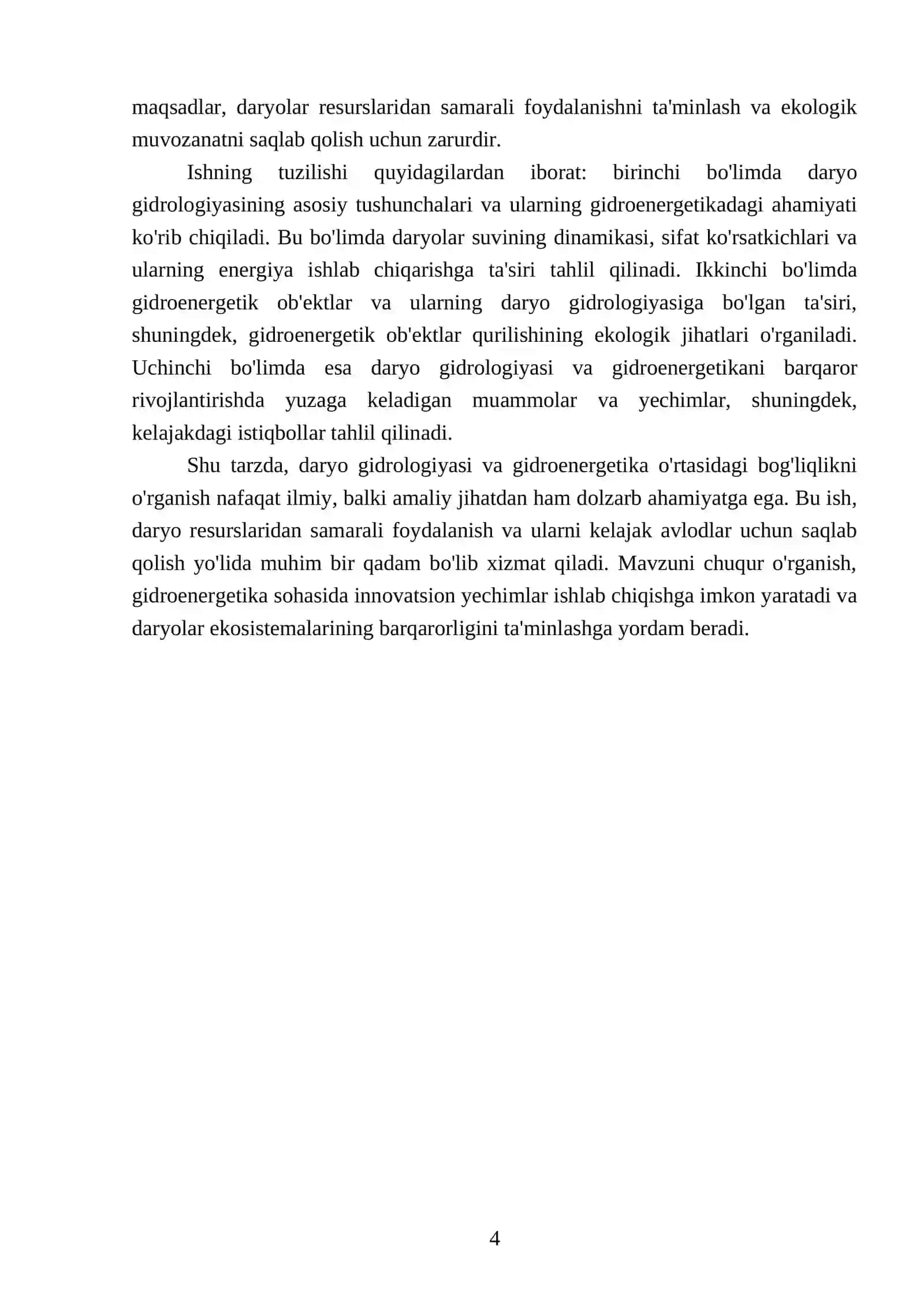 Daryo gidrologiyasi va gidroenergetika o'ziga xos bog'liqlik 4