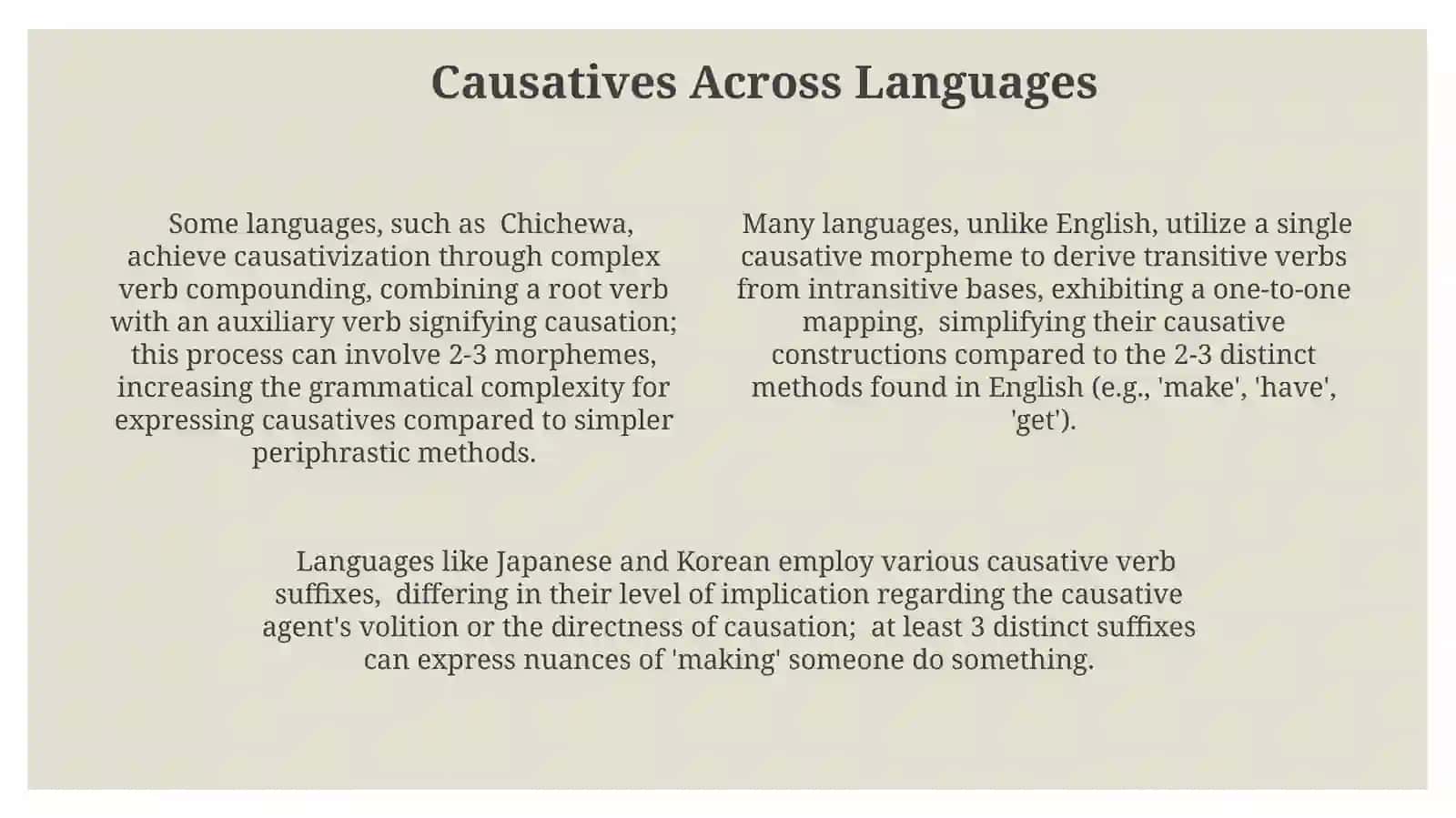 Causatives 4