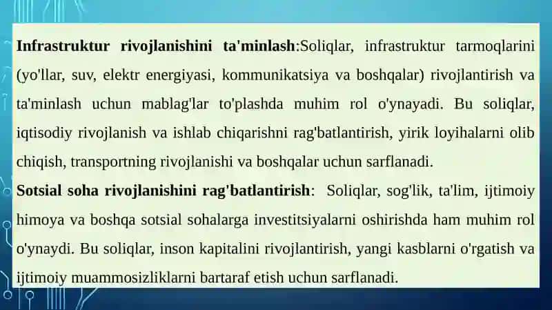 Soliqlarni istemol va ishlab chiqarishga tasiri mahalliy malumotlar asosida 4