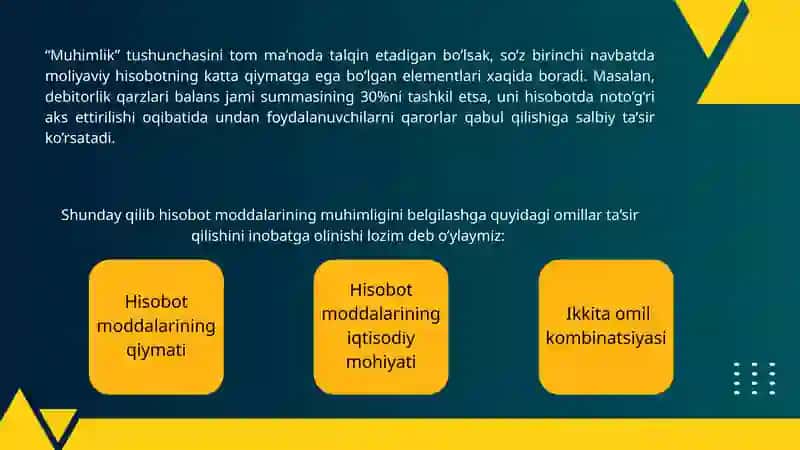 MUHIMLIK TUSHUNCHASI VA UNI AUDITDA QO’LLASH TARTIBI 4