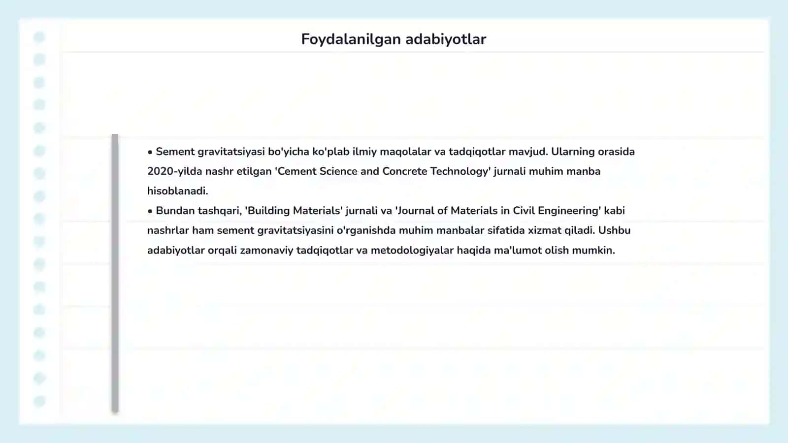Sement gravitatsiyasi 4