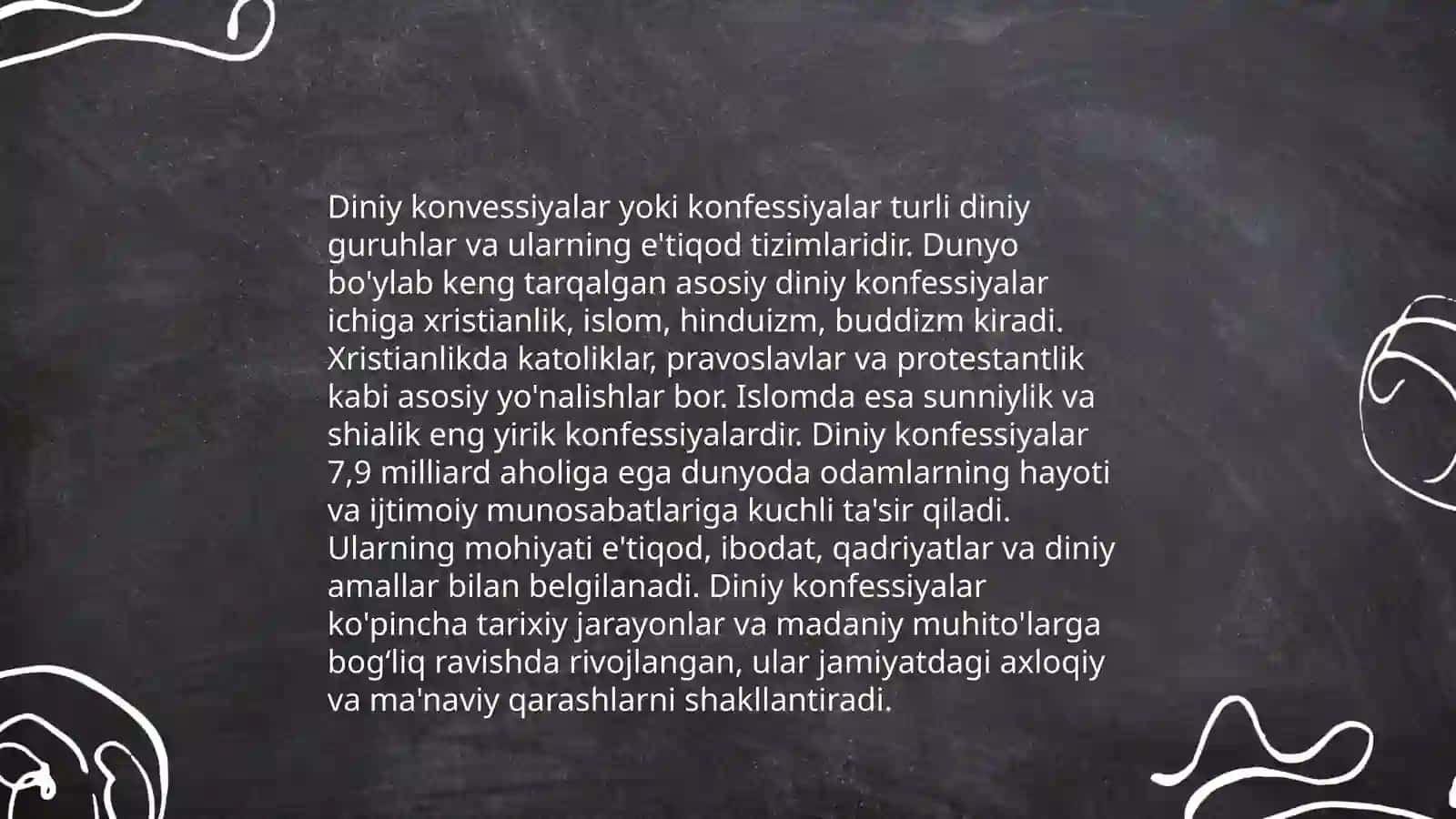 Konvessiya tushunchasining mohiyati va Ôzbekistonda faoliyat yurutivchi diniy konvessiyalarning tasnifi 4