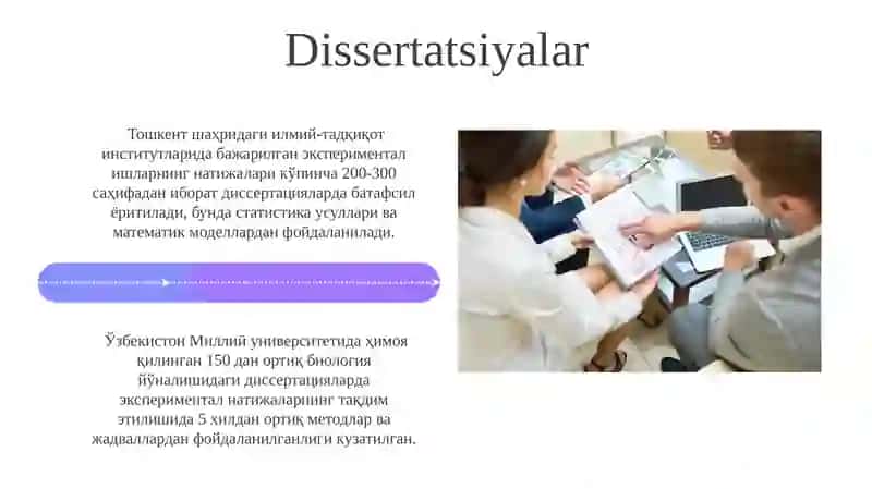 Eksperemental tadqiqot natijalarini taqdim etish shakllari 4