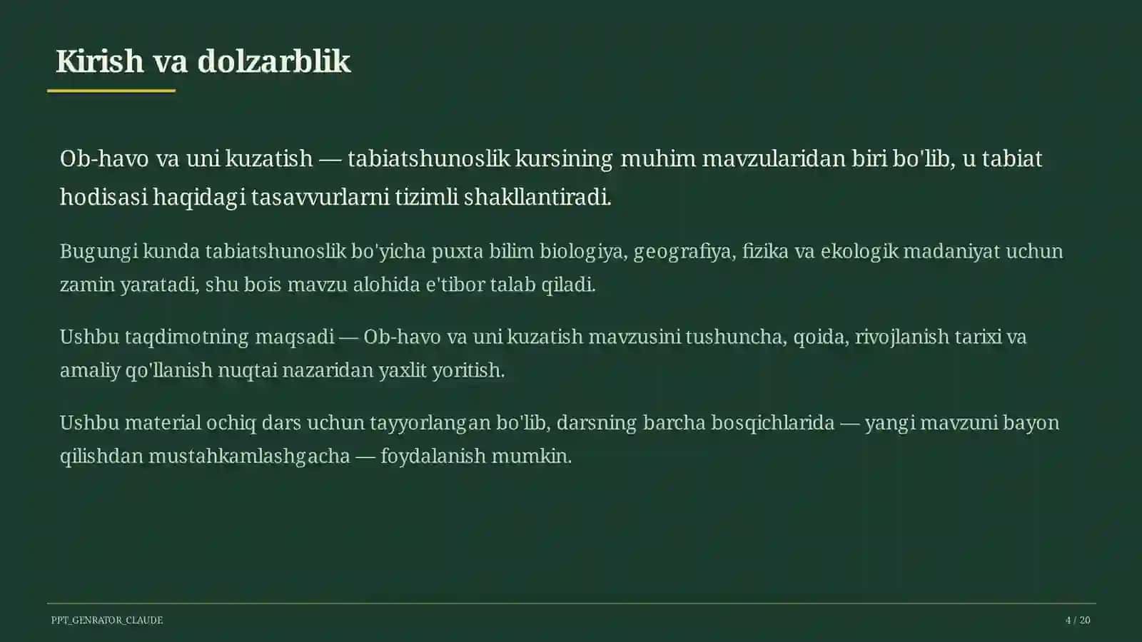 Ob-havo va uni kuzatish (2-sinf) 4