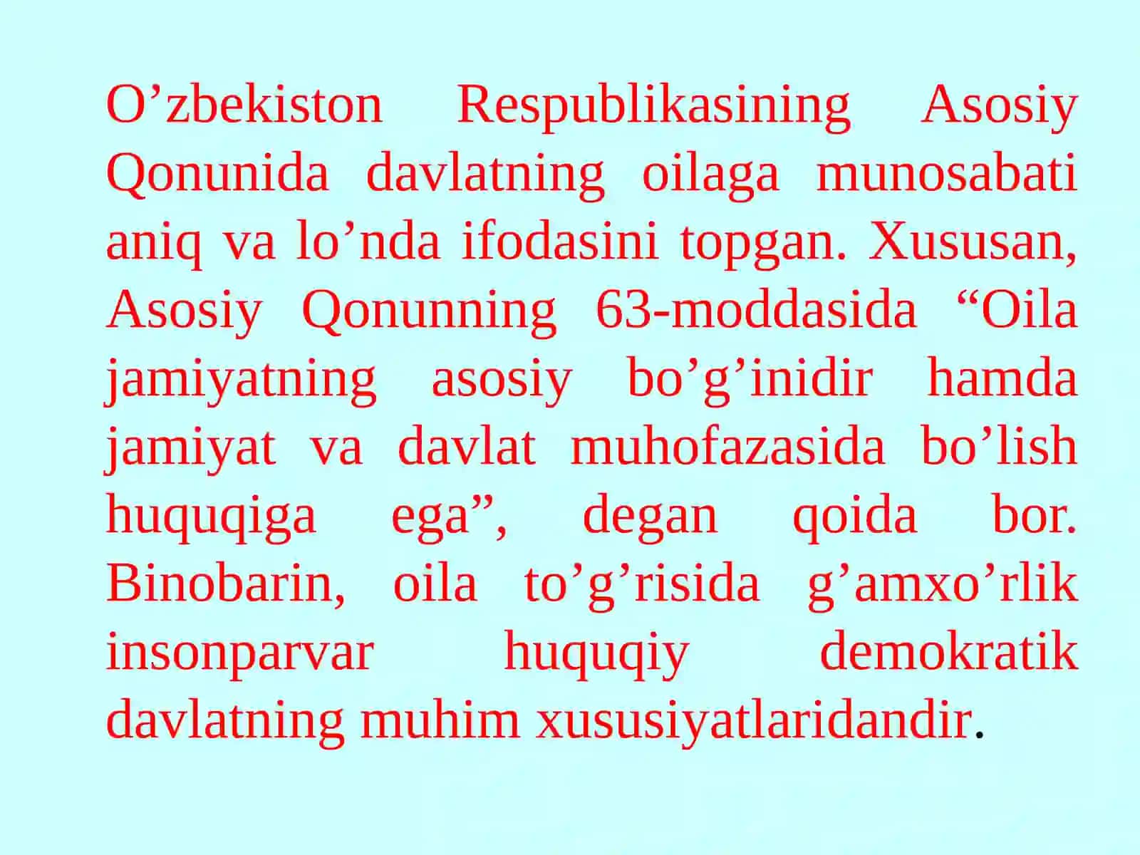 OILADA SOG’LOM BOLA TARBIYALASHDAGI O’ZARO MUNOSABATLARNING PEDAGOGIK-PSIXOLOGIK O’RNI 4