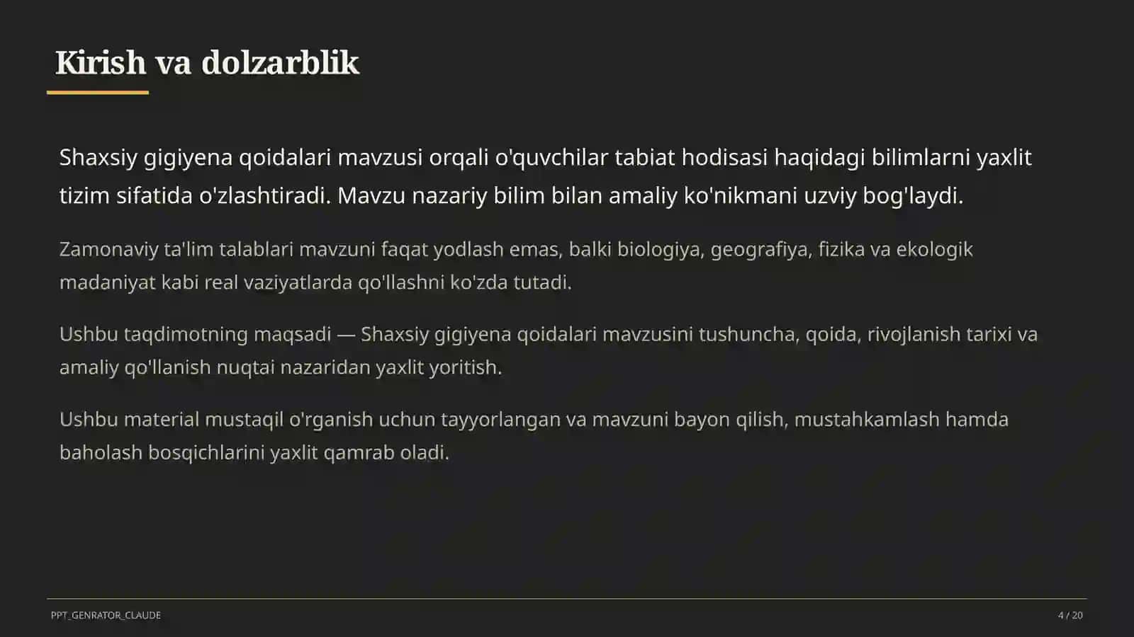Shaxsiy gigiyena qoidalari (1-sinf) 4