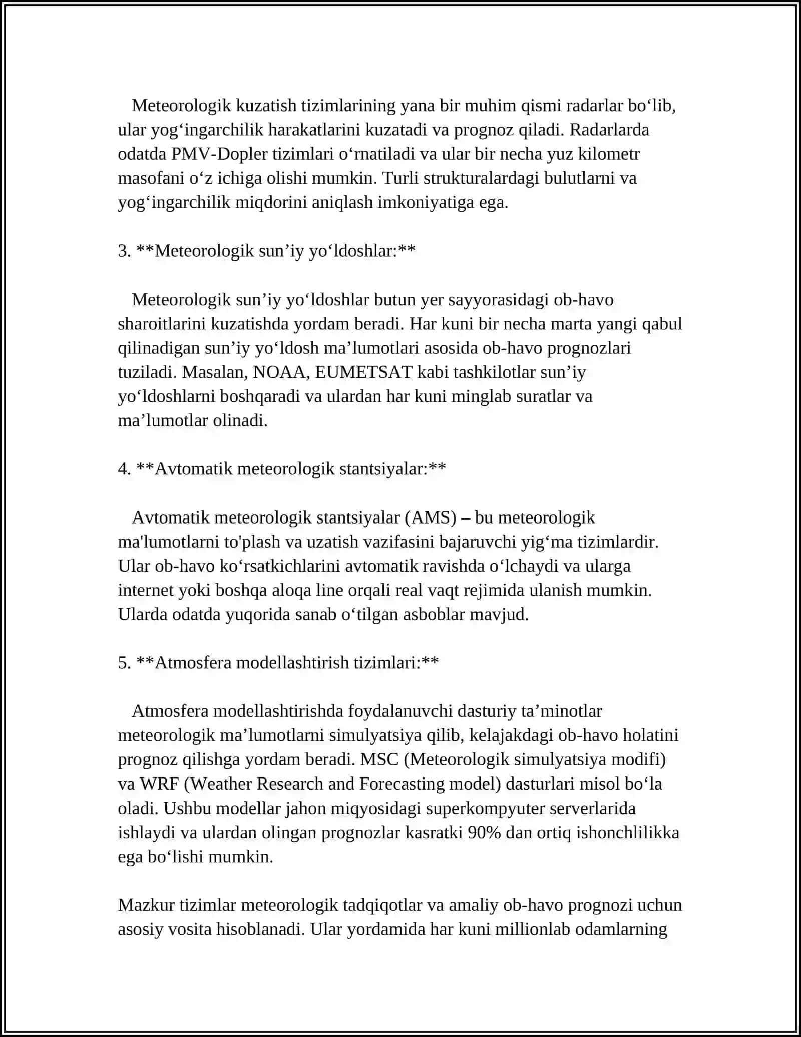 Meteorologik kuzatish tizimlari 4