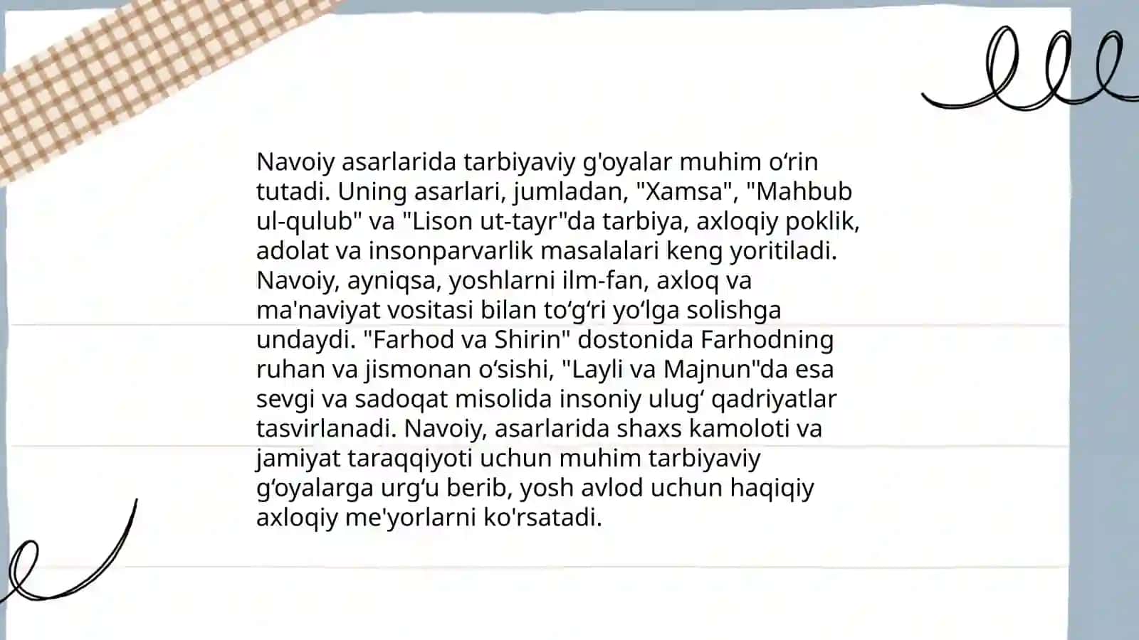 Alisher Navoyining pedagogik qarashlari 4