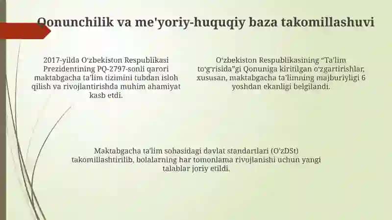 Mustaqillik yillarida maktabgacha taʼlim tizimini rivojlantirish tamoyillari va asosiy yoʻnalishlari 4