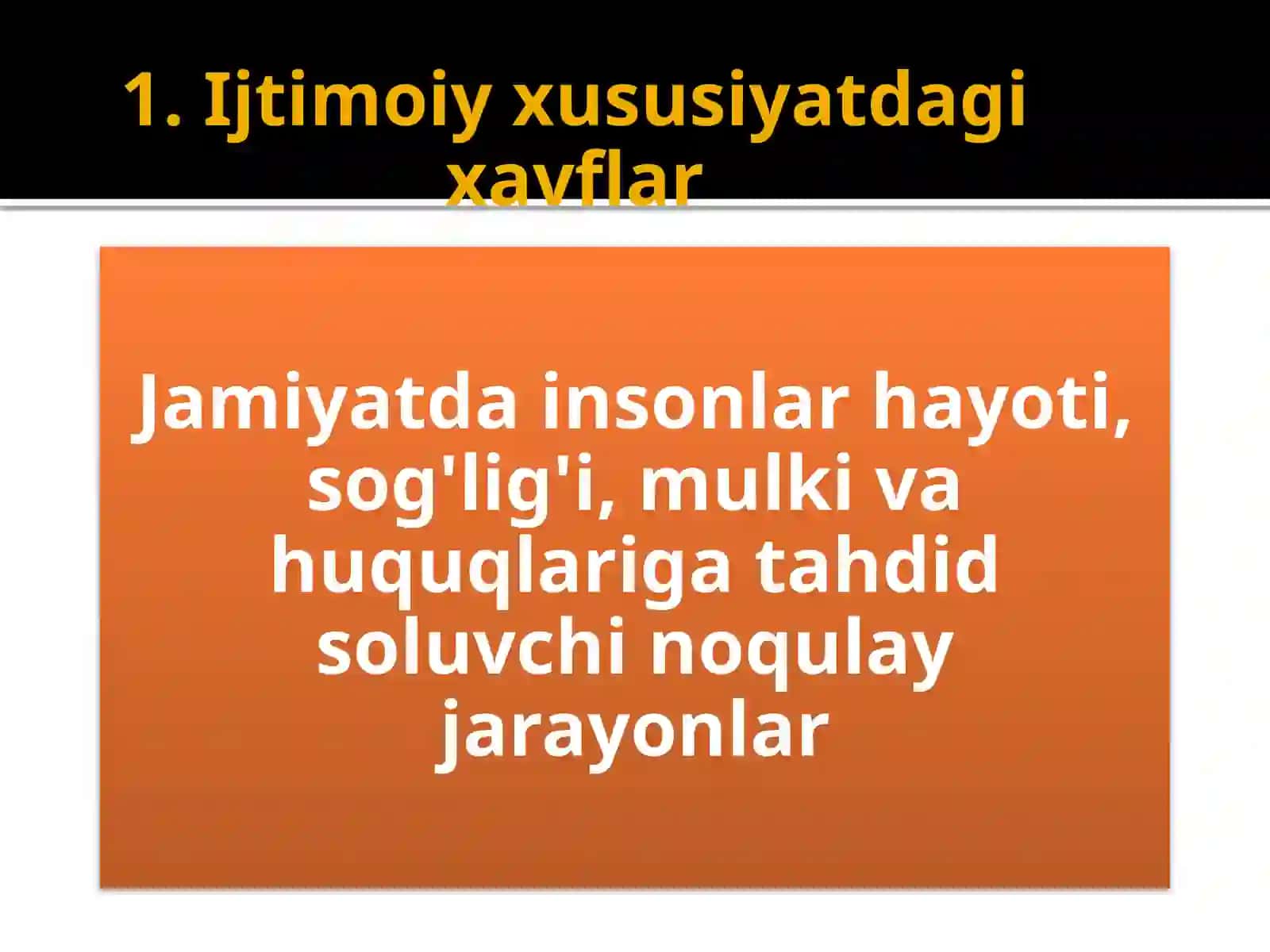 Ijtimoiy xavflar va ulardan himoyalanish 4