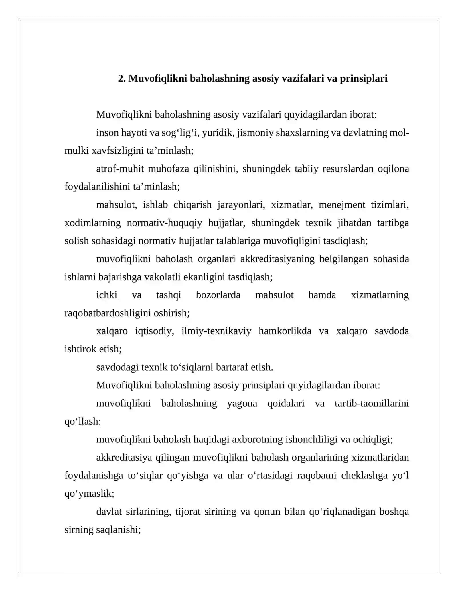 O‘zbеkistоn Rеspublikаsidа muvоfiqlikni bаhоlаsh 4