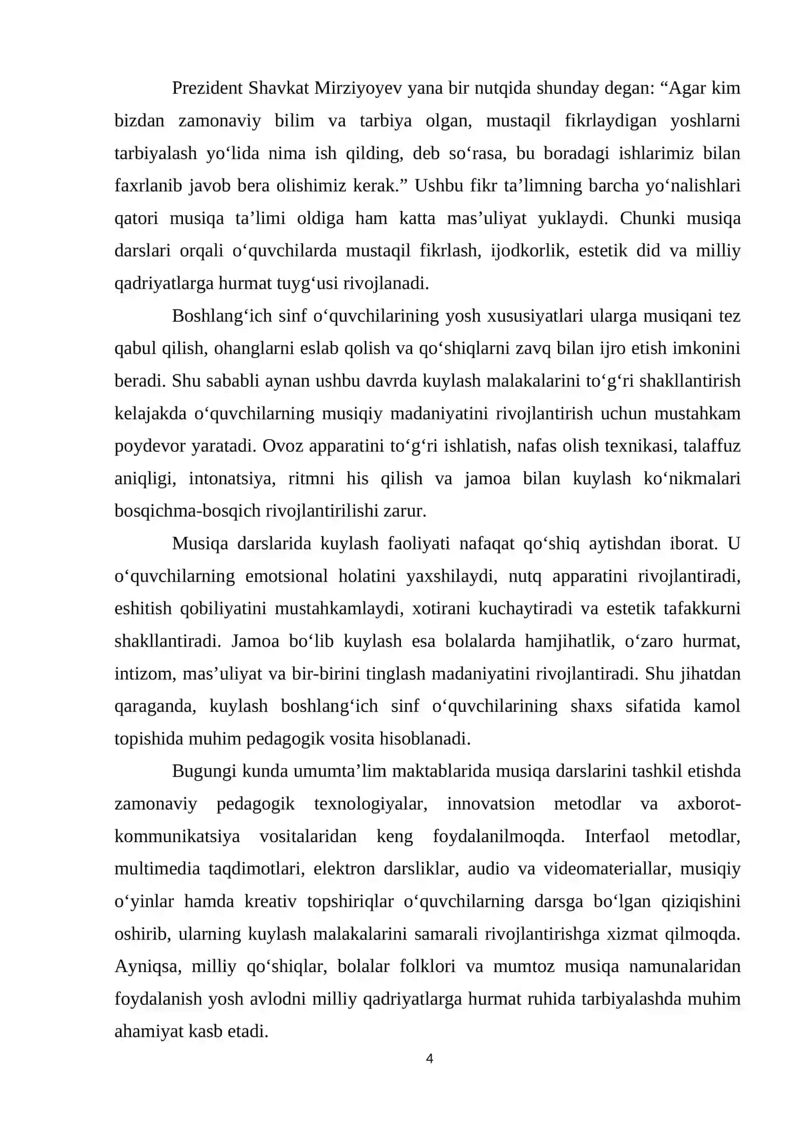 Boshlang’ich sinf o’quvchilarini kuylashga o’rgatish 4