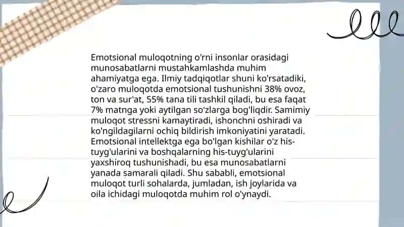 Go'daklik davrida psixik rivojlanishda kattalar bilan emotsional muloqotning ahamiyati (emotsional deprivatsiyaning salbiy oqibatlari) 4