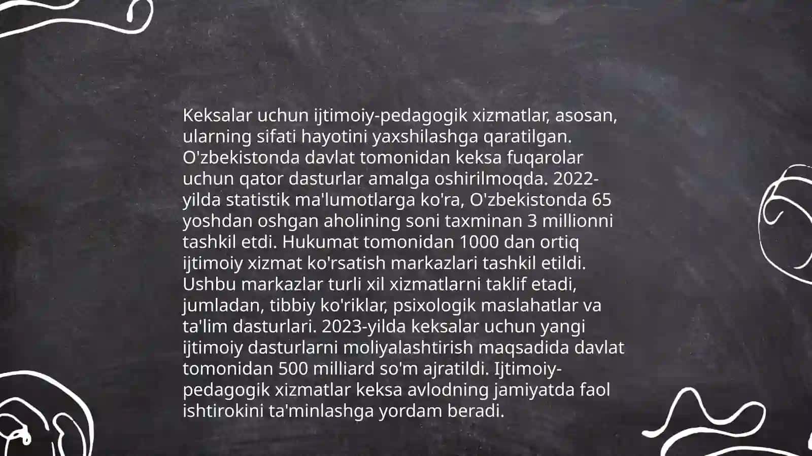 Keksalar, nogironlar va aholining boshqa ijtimoiy ehtiyojmand toifalari uchun ijtimoiy-pedagogik xizmat yullari 4