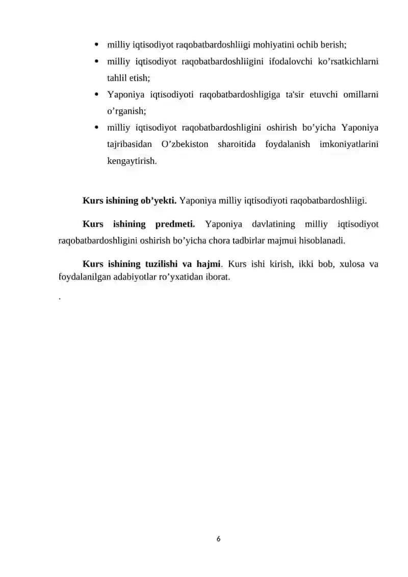 Milliy iqtisodiyotning raqobotbardoshligi va uni oshirish yo’llari 4