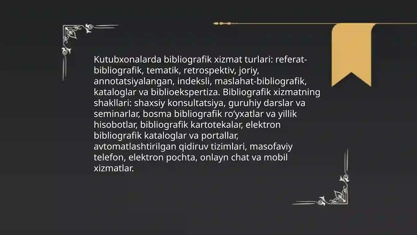 Bibliografik xizmat koʻrsatish 4