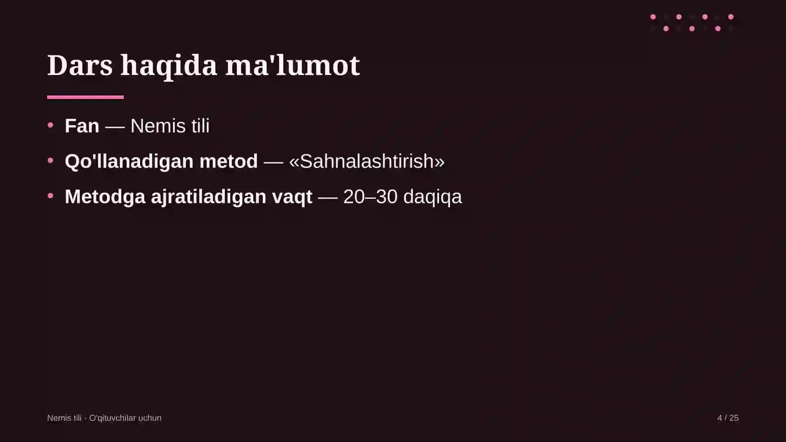 nemis tili darslarida sahnalashtirish metodidan foydalanish 5256 4