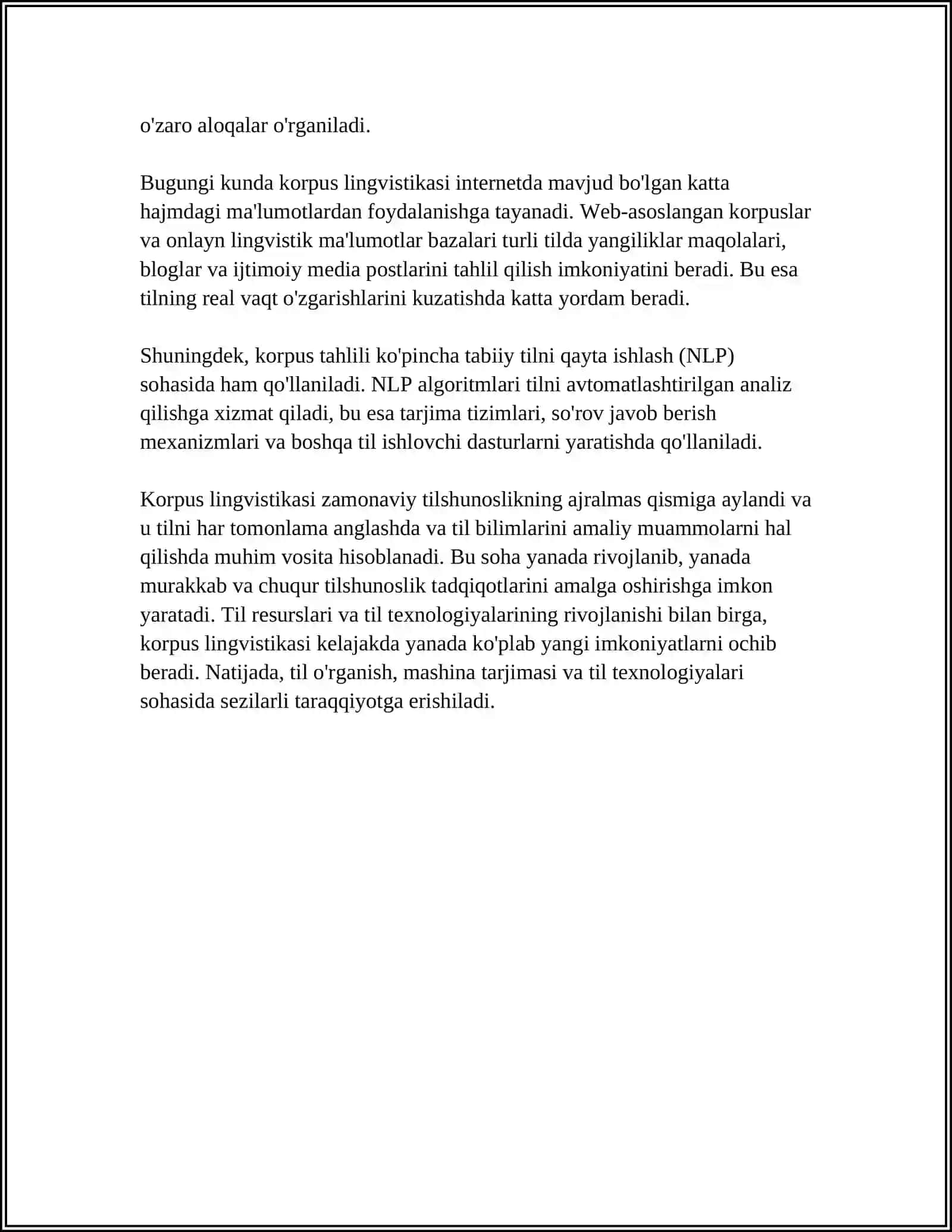 Korpus LIngvistikasining Rivojlanishi 4