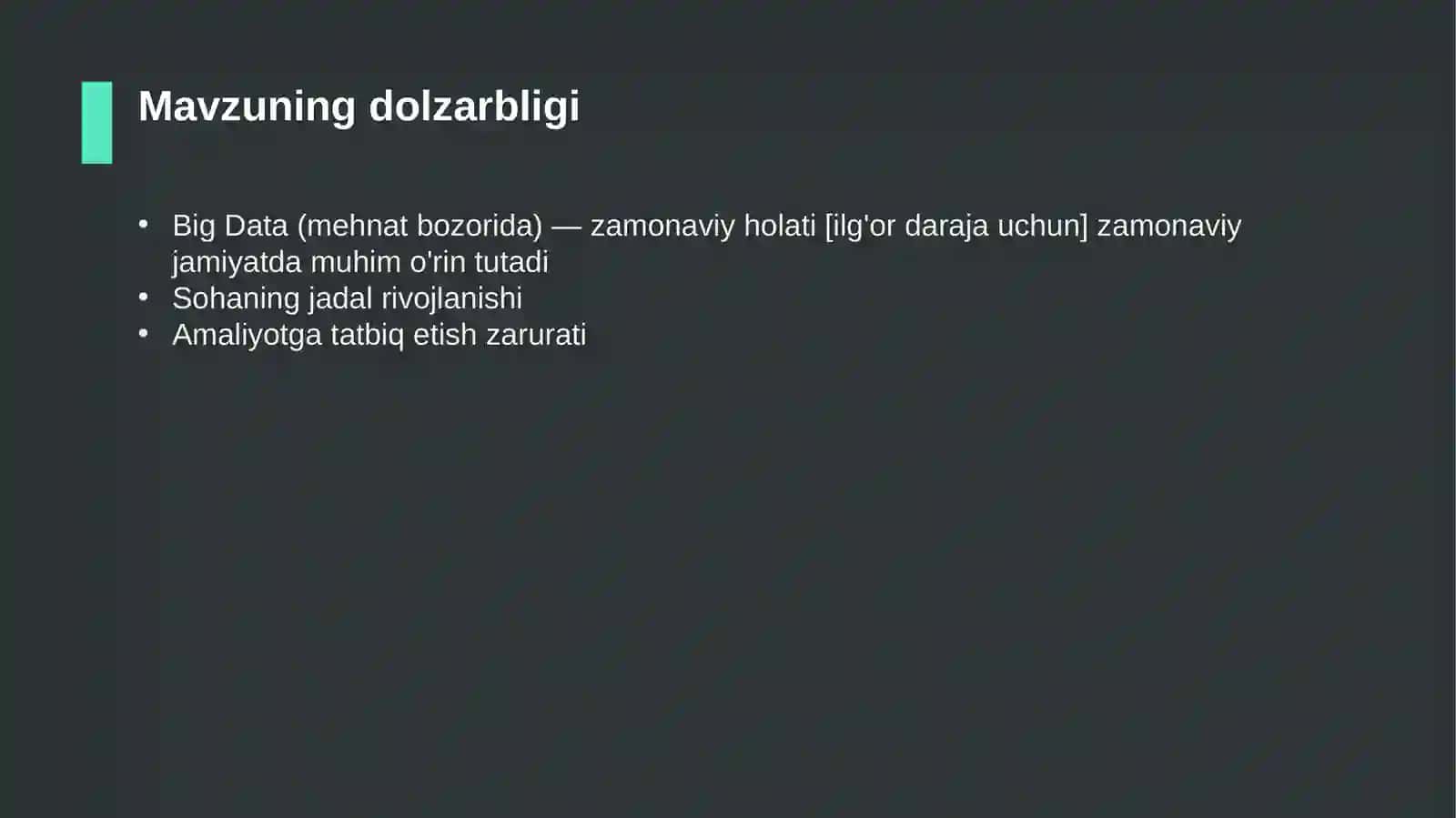 Big Data (mehnat bozorida) — zamonaviy holati [ilg'or daraja uchun] 4