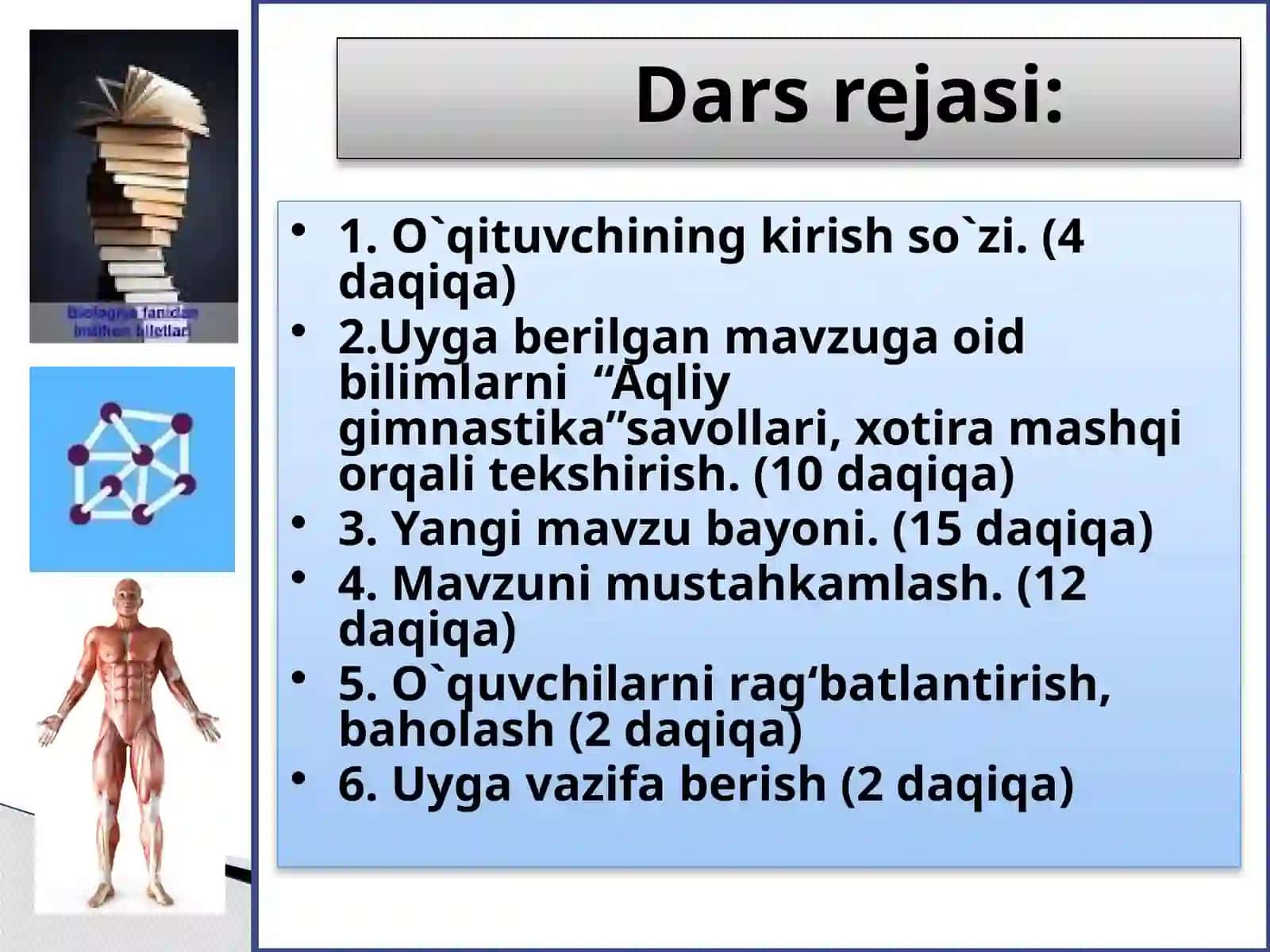 Biologiya fanidan uslubiy kasblarga yo'naltirish 4