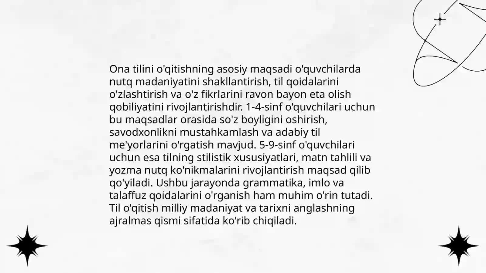 Ona tili oqitish metodikasining maqsadi va vazifalari 4