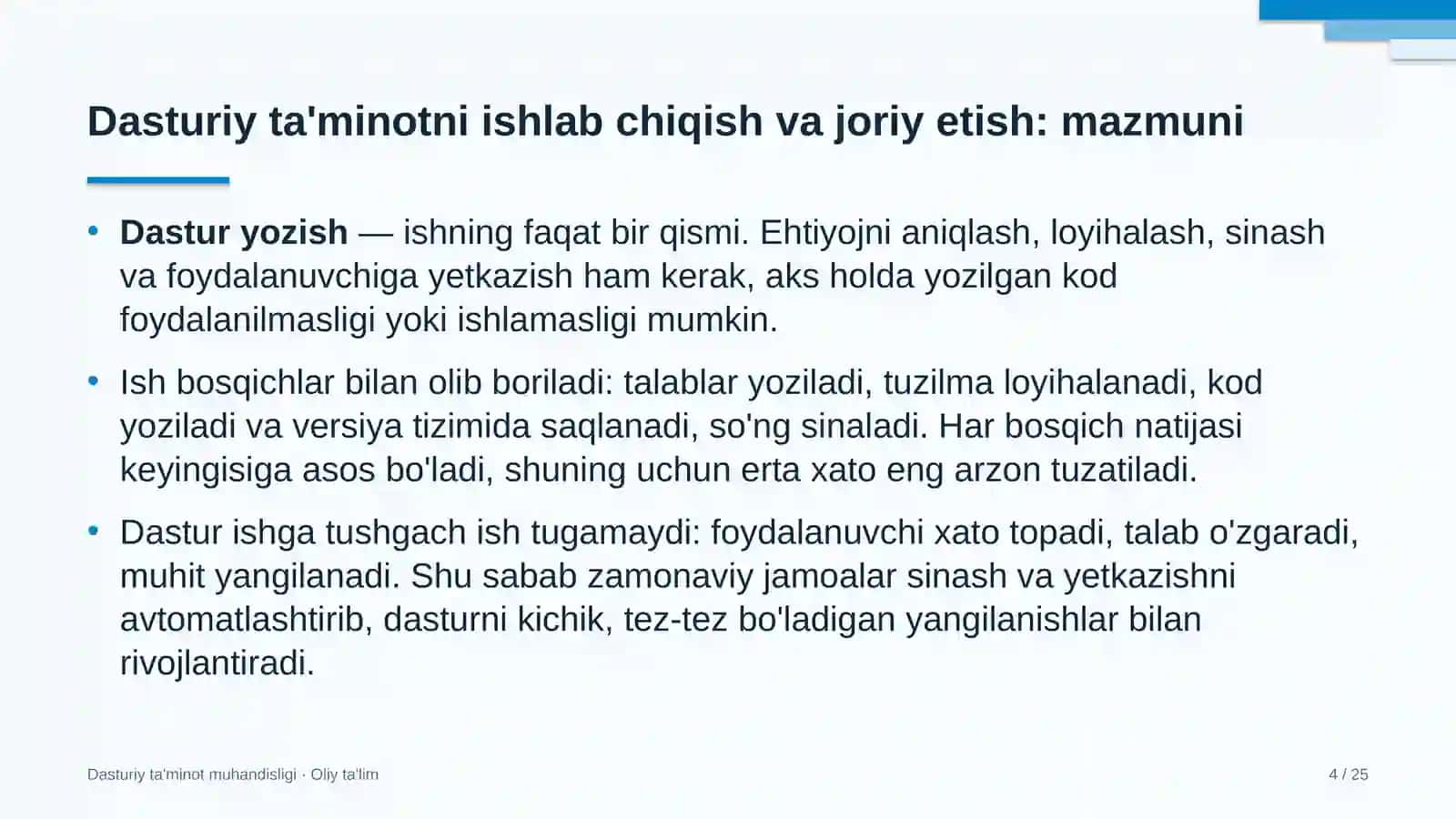 Kompyuter klublarida dasturiy ta'minotni ishlab chiqish va joriy etish 4