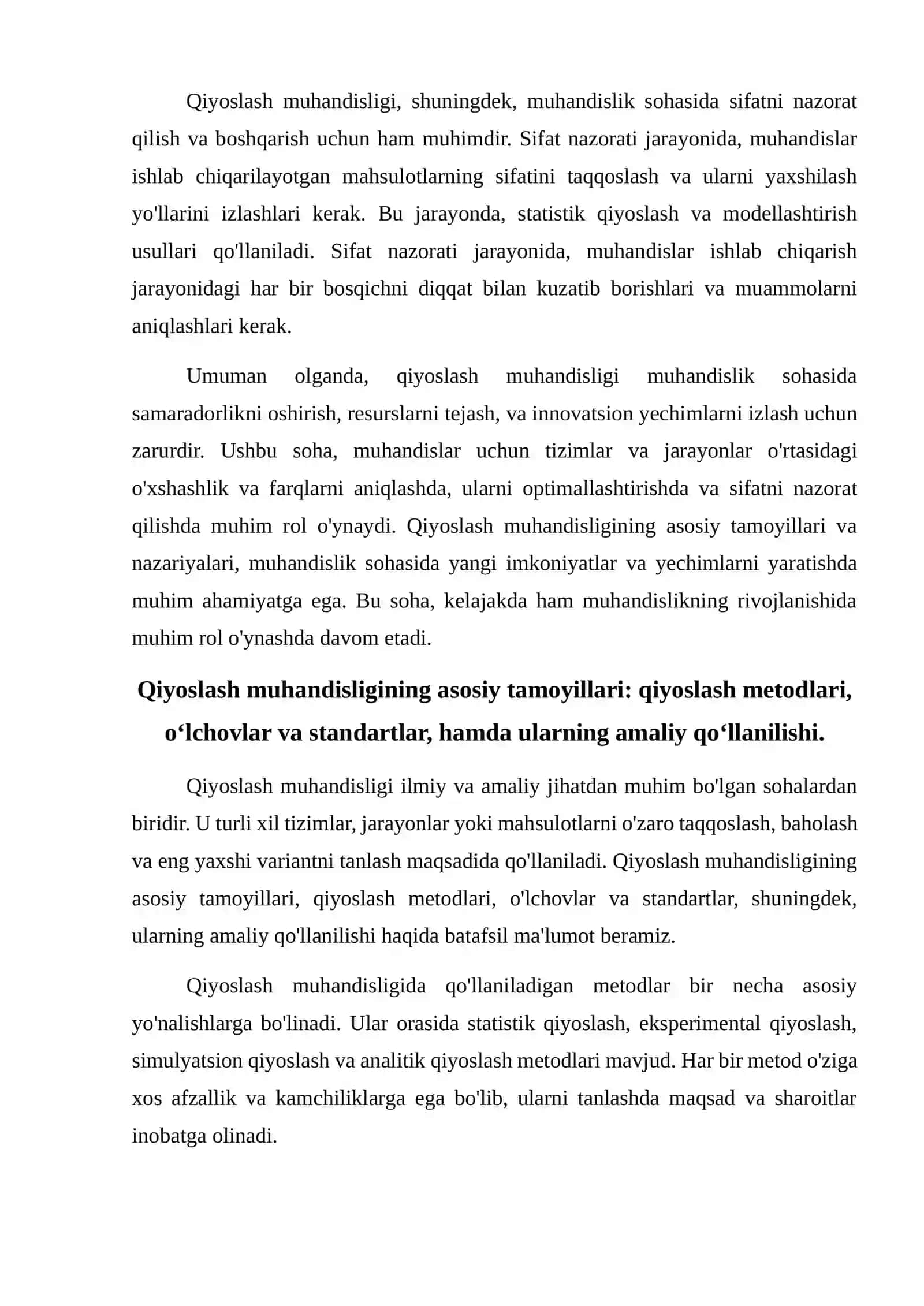 Qiyoslash muhandisligining asosiy tamoyillari 4