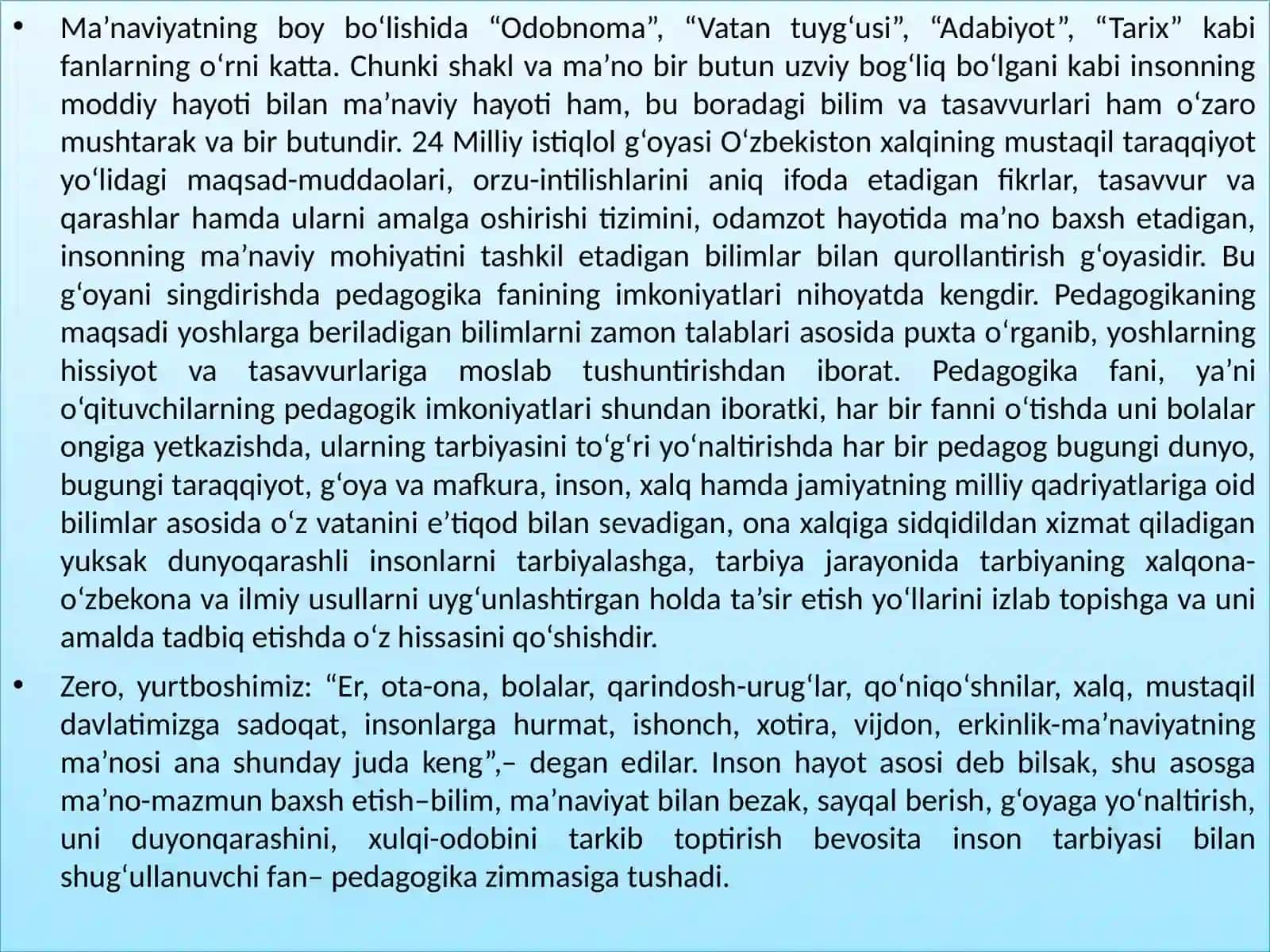 O'QUVCHILARNI MA'NAVIY-AXLOQIY TARBIYALASHDA BADIIY PEDAGOGIKANING AHAMIYAT 4