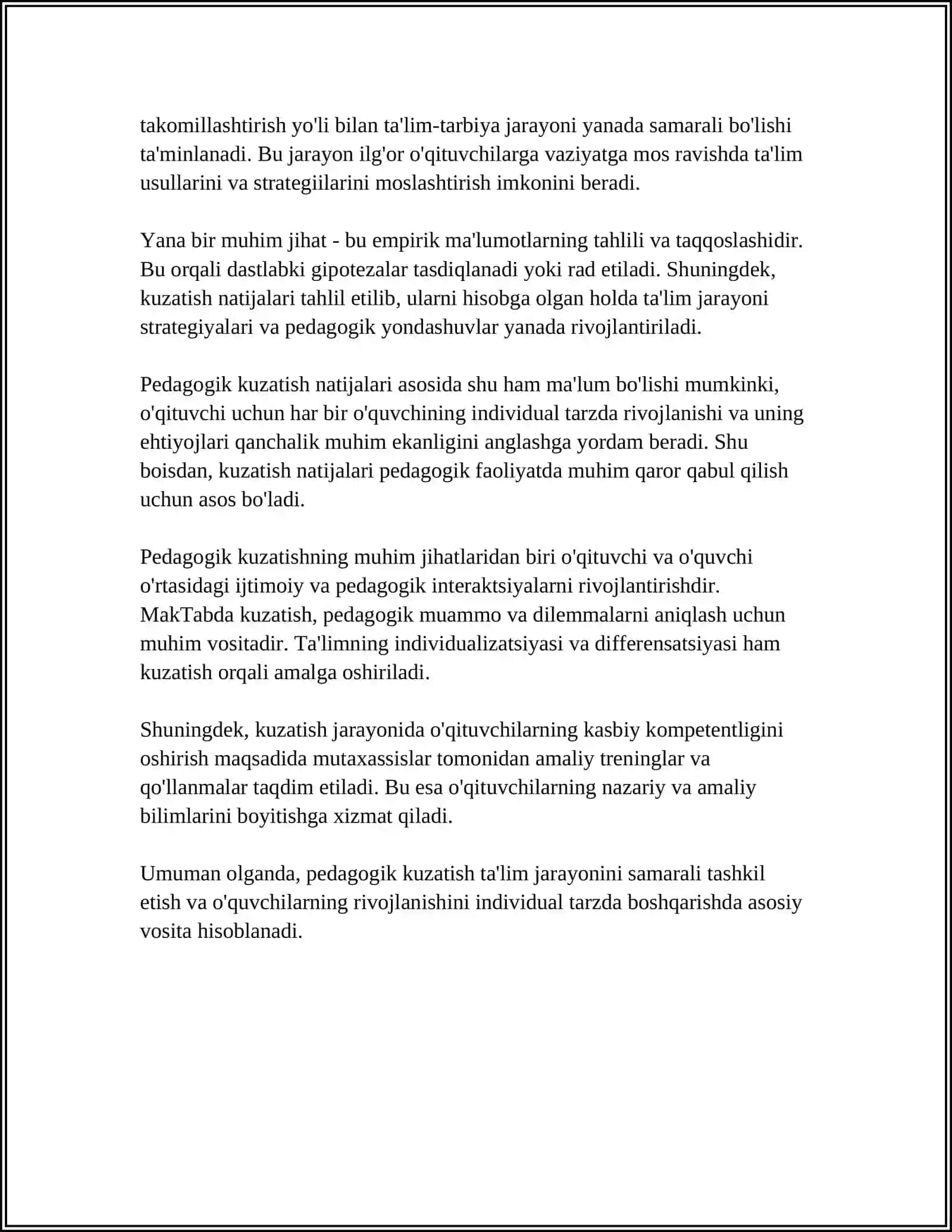 PEDAGOGIK KUZATISH ILMIY TADQIQOT USLUBIYATI 4