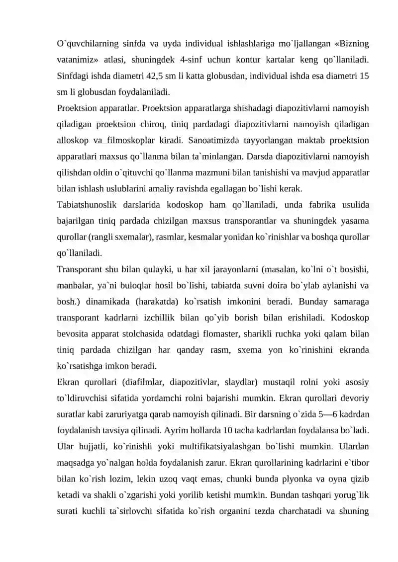 TABIAT BURCHAGIDA SAQLANADIGAN O'SIMLIKLAR VA HAYVONLARGA QO'YILGAN TALABLAR 4