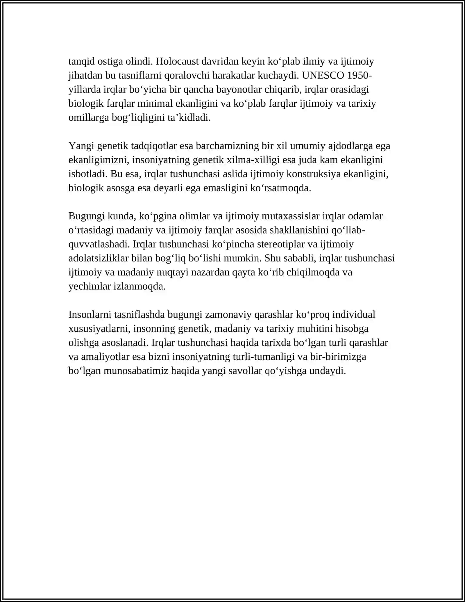 IRQLAR TOʻGʻRISIDA TUSHUNCHA 4