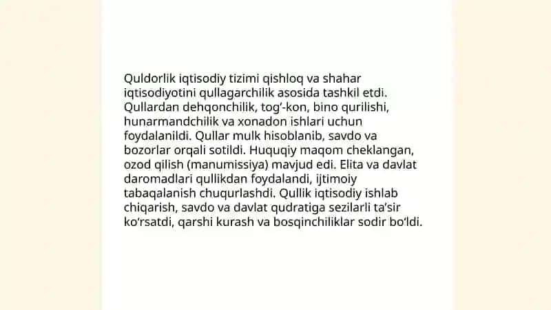 Quldorlik sivilizatsiyalarining jahon tarixida tutgan o'rni 4
