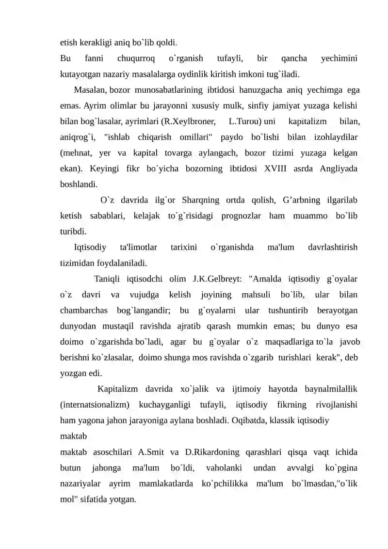 Iqtisodiy ta'limotlar tarixi 4
