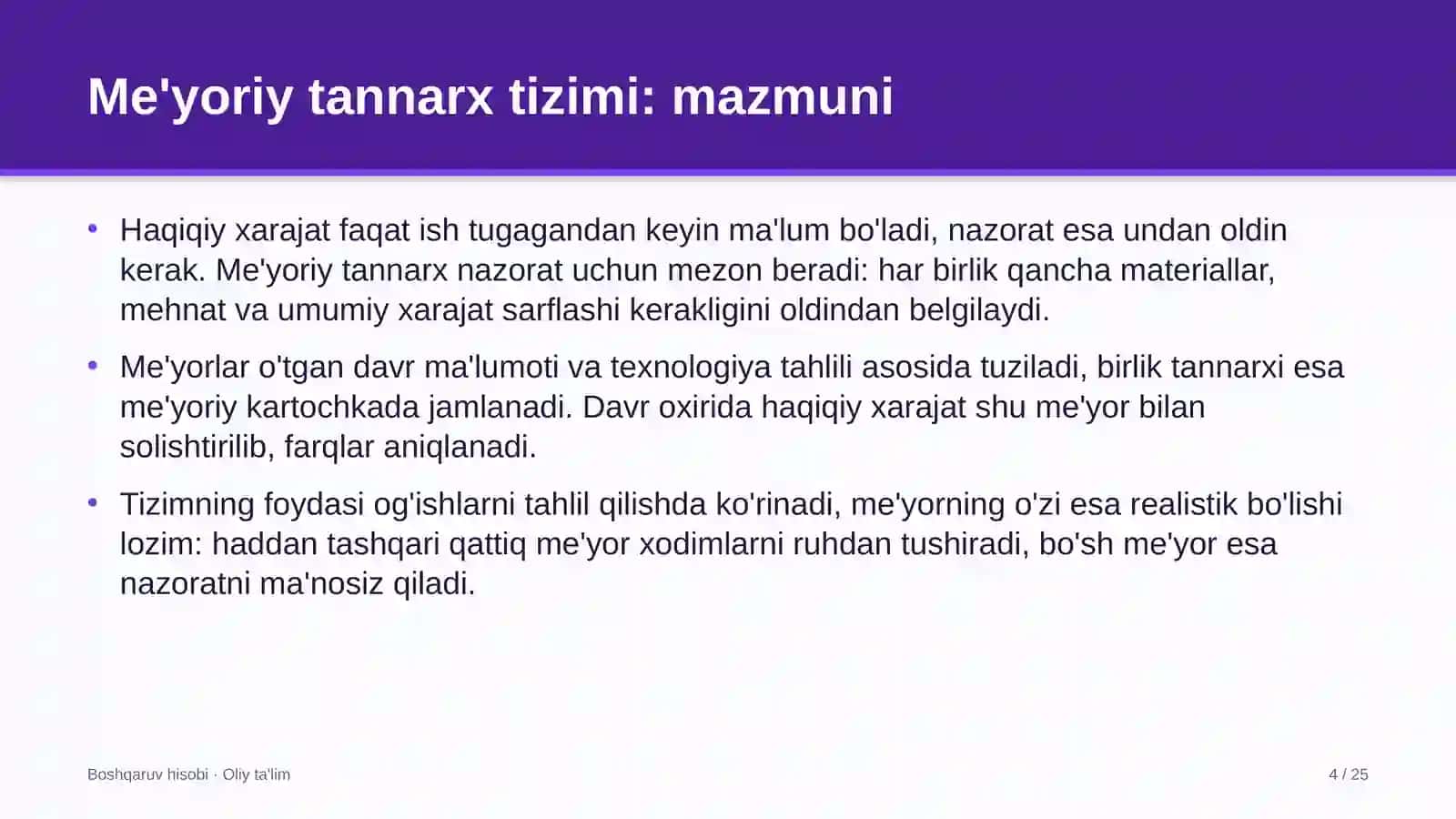 savdo markazlarida me'yoriy tannarx tizimini joriy etish 7152 4