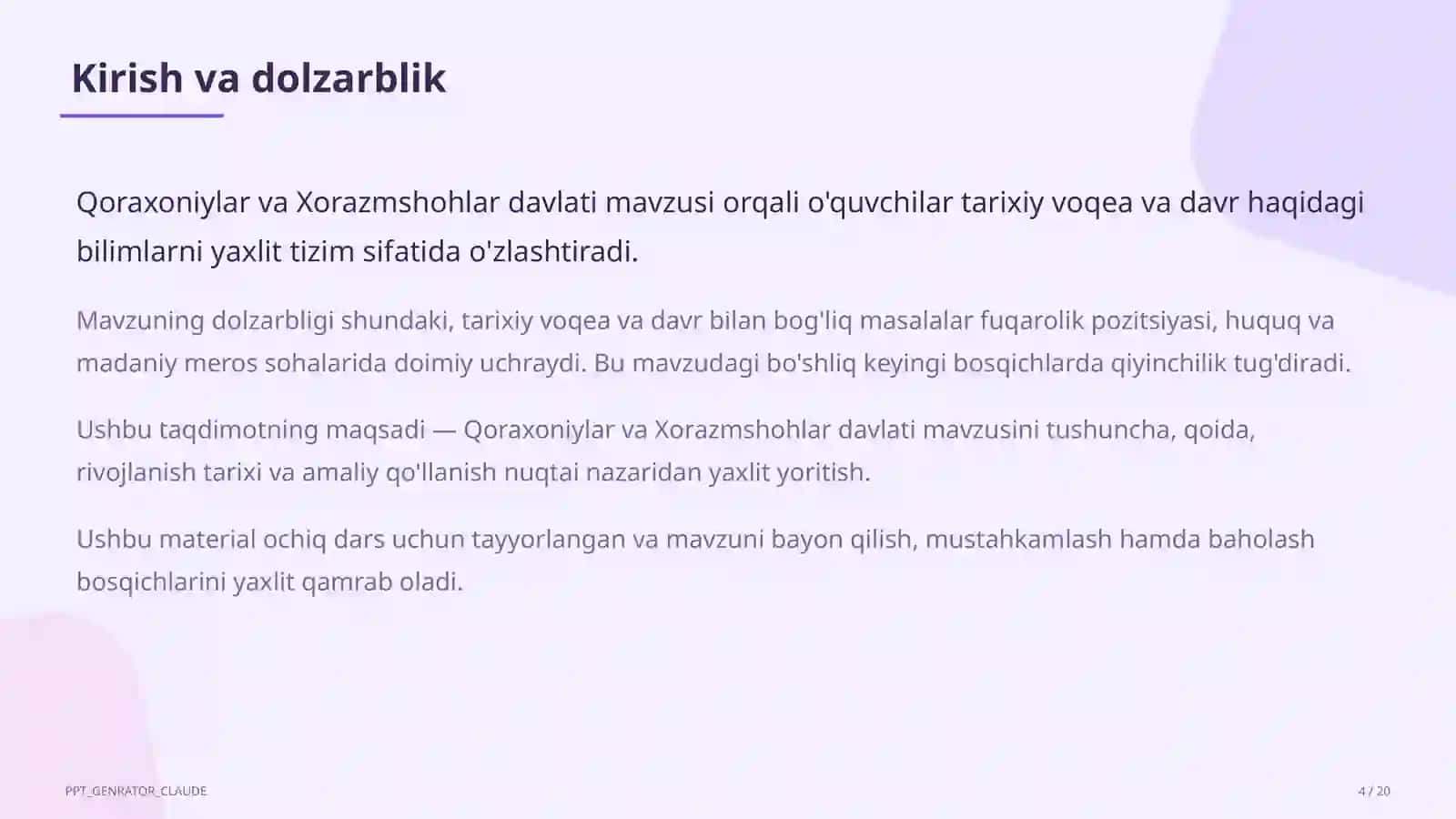 Qoraxoniylar va Xorazmshohlar davlati (7-sinf) 4