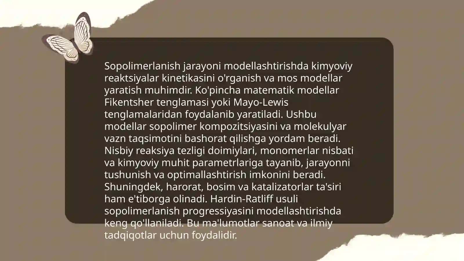 Sopolimerlanish konstantalarini aniqlash usullari 4