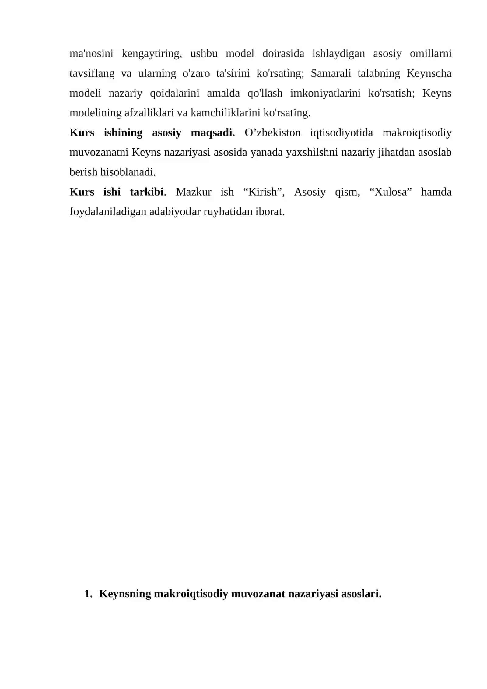 Keynsning makroiqtisodiy muvozanat modeli 4