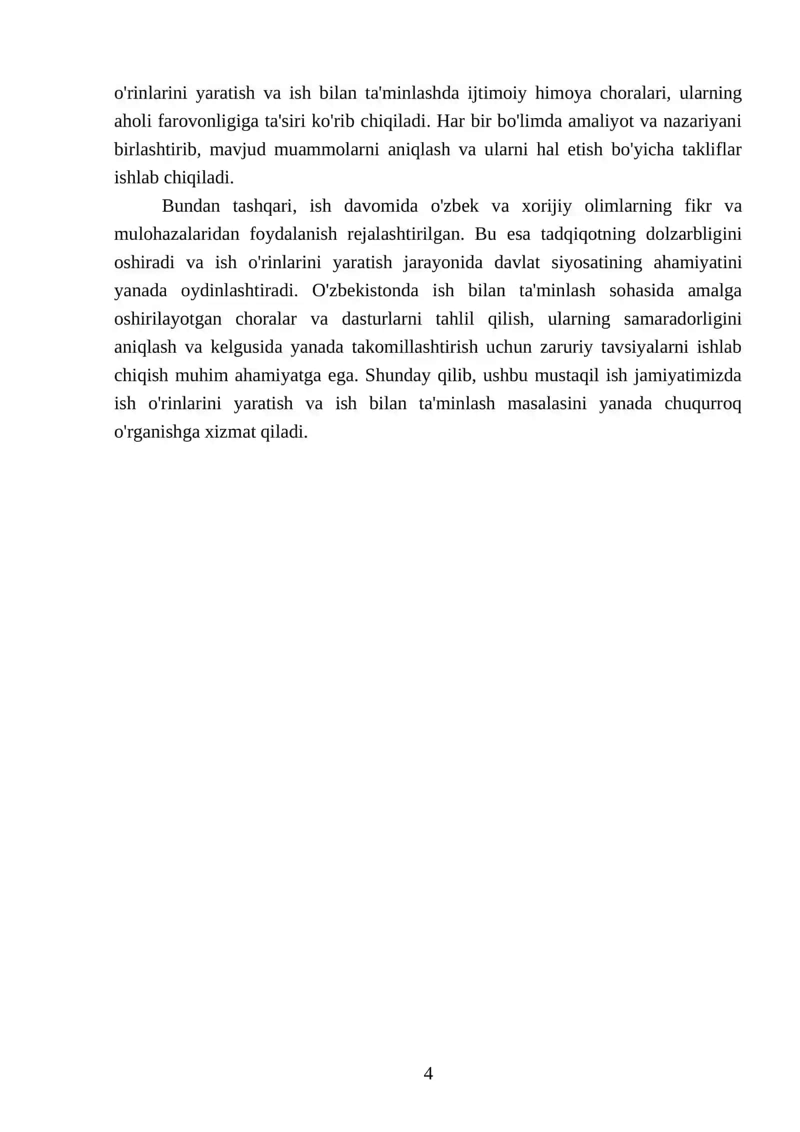 Ishsizlikni kamaytirishda davlat siyosatning roli 4