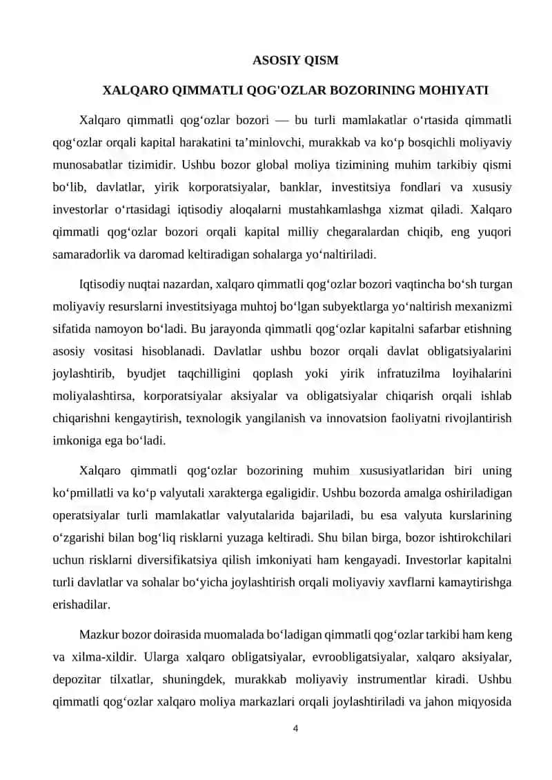 XALQARO QIMMATLI QOG'OZLAR BOZORI: MOHIYATI VA TARKIBI 4