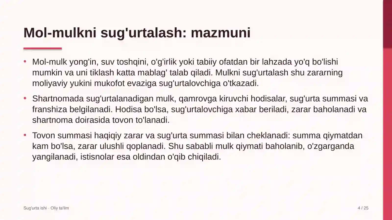 Ko'p tarmoqli shifoxonalarda mol-mulkni sug'urtalash 4