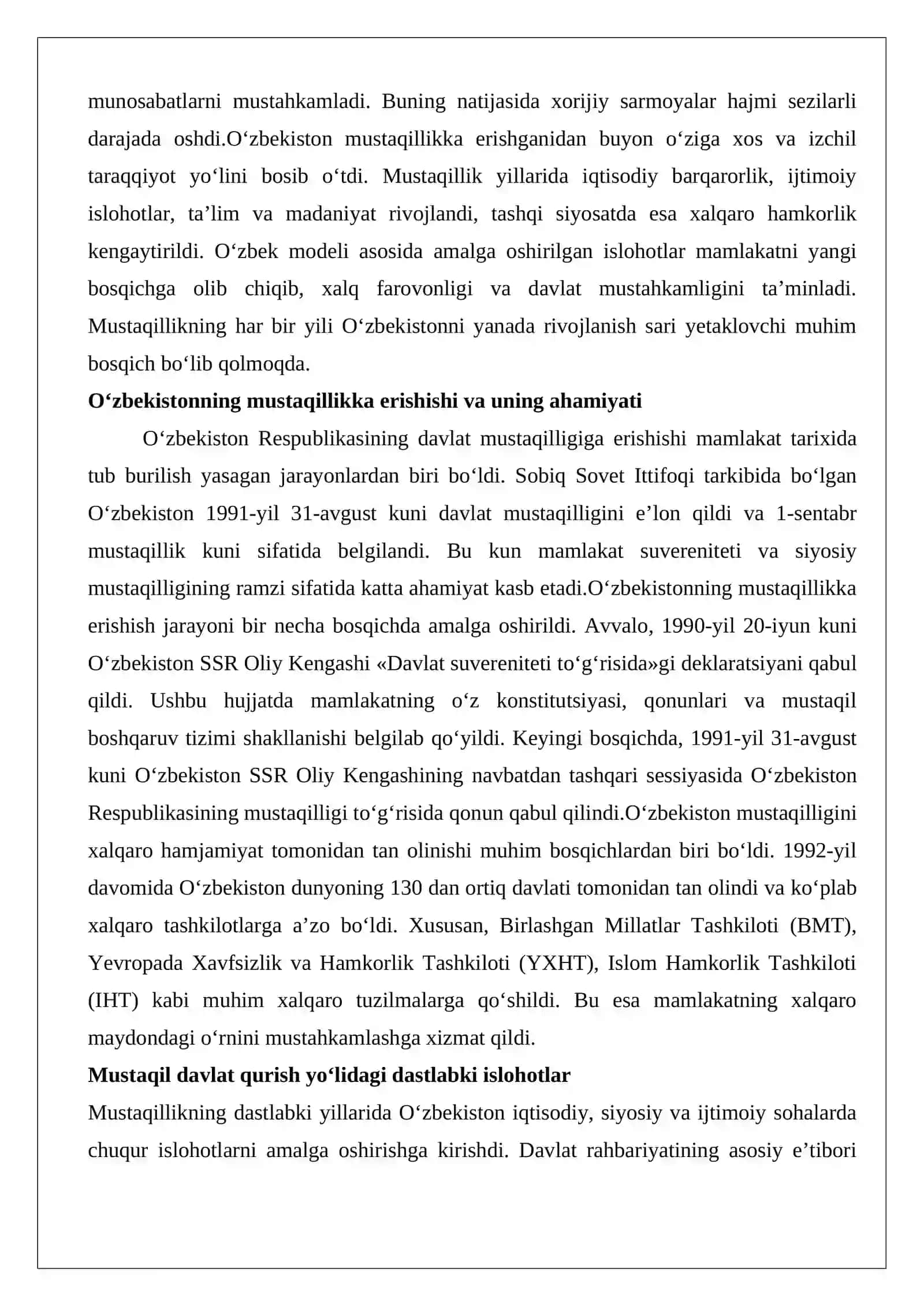 O‘ZBEKISTONNING O‘ZIGA XOS ISTIQLOL VA TARAQQIYOT YO‘LI 4
