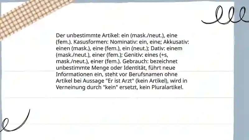 Die Artikel im Deutschen 4